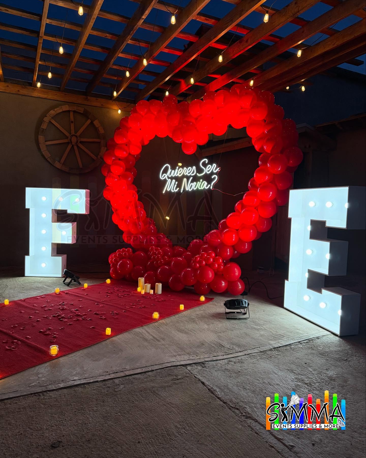 Montaje para pedida de matrimonio