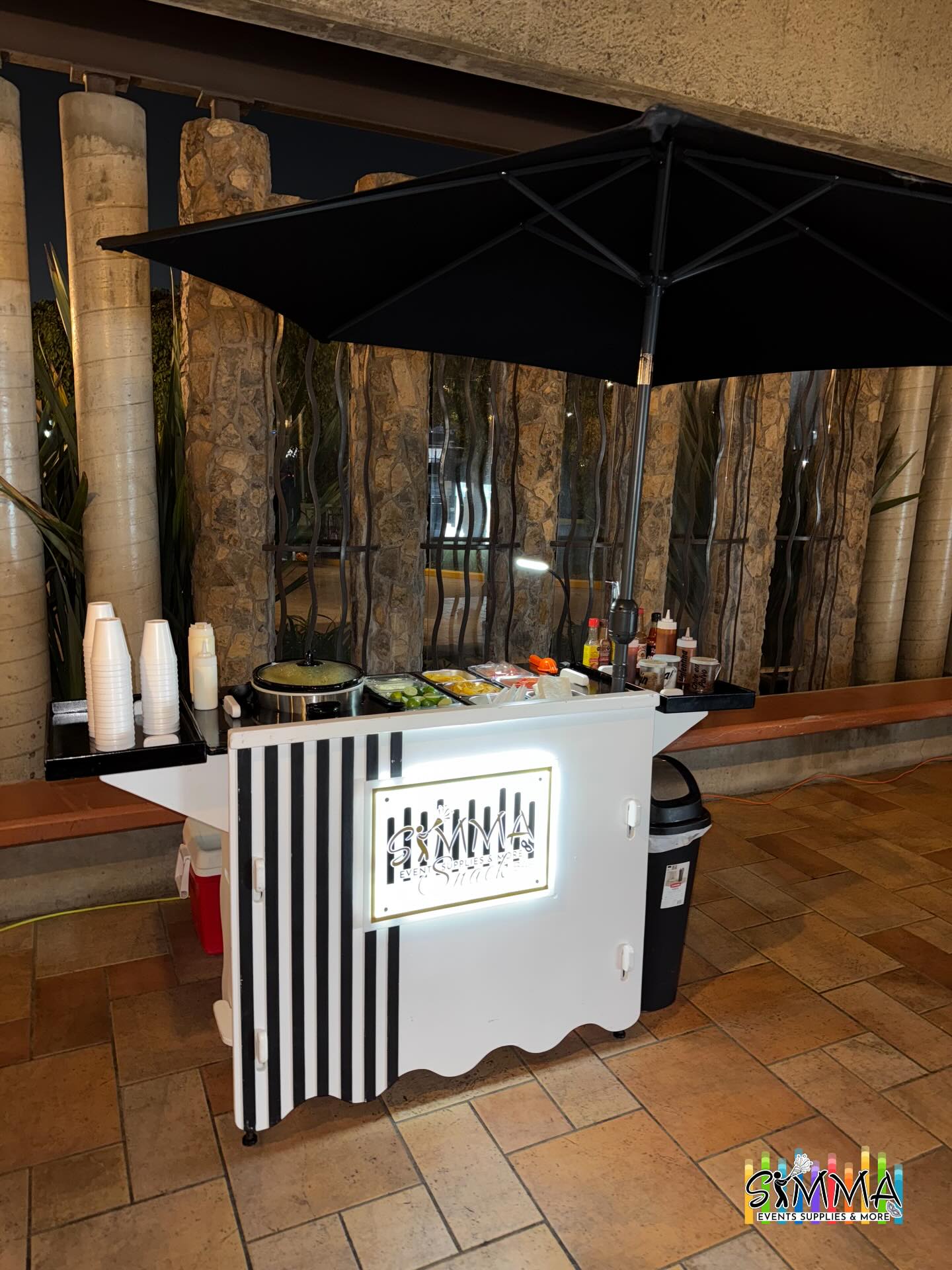 Barra de snacks en evento