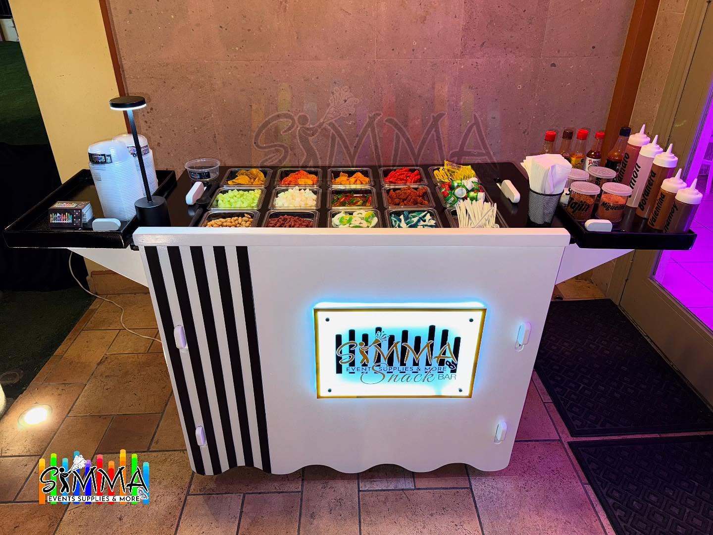 Barra de snacks en evento